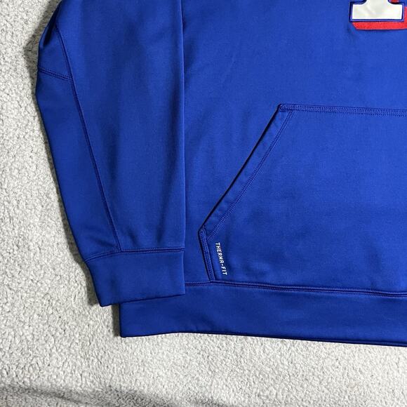 Texas Rangers Hoodie Mens XL Blue Nike Therma-Fit Sweatshirt Baseball MLB - Picture 2 of 14